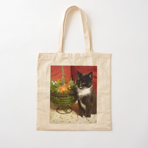 Katze Mimi mag Weihnachten Baumwolltasche