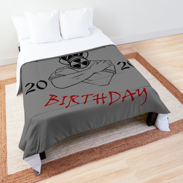 Gas Mask Guy Pandemic Birthday Comforter