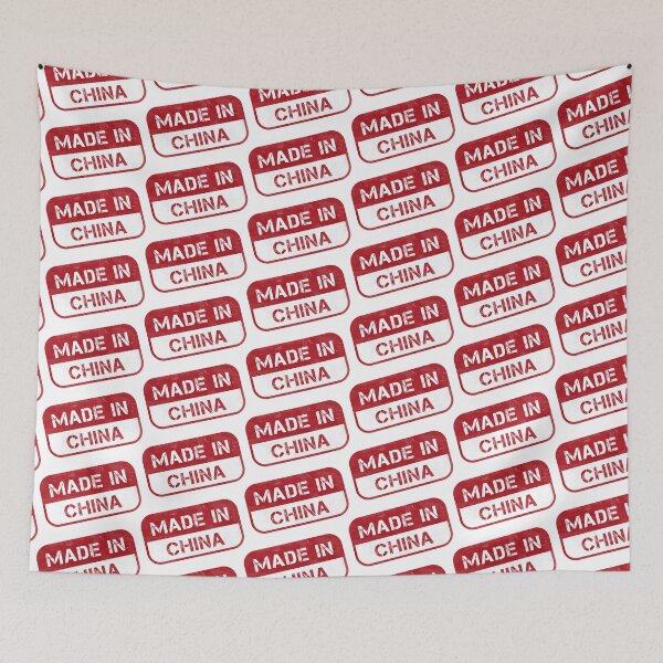 Item preview,  environmentally friendly. Denounce the made in china by wearing this stamp. Very funny on a mask designed and sold by Catcrea.