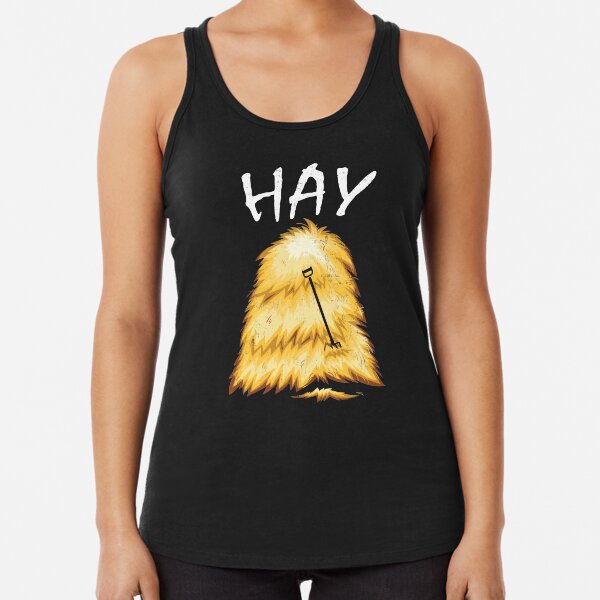 Hay Hey! Absolutely Terrible Bad Pun Lover Gift Design product Racerback Tank Top