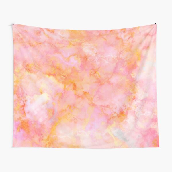 Beautiful Rosé and Sunny Marble - pink, coral and orange Tapestry