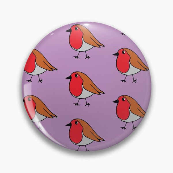 Item preview, Robin print on lilac designed and sold by LittleBettyMakes.