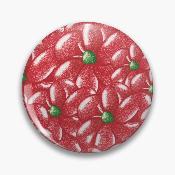 Item preview, Red floral pattern balloon flower pointillism painting designed and sold by MitoP.
