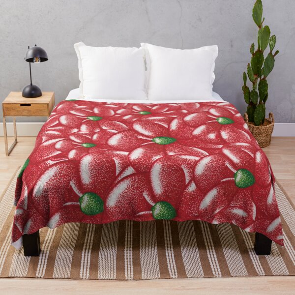 Item preview, Red floral pattern balloon flower pointillism painting designed and sold by MitoP.
