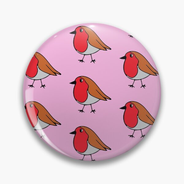 Item preview, Robin print on pink designed and sold by LittleBettyMakes.