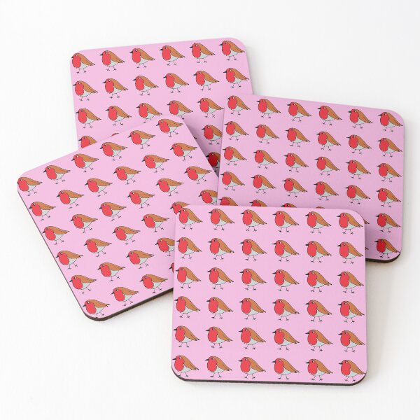 Item preview, Robin print on pink designed and sold by LittleBettyMakes.