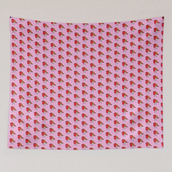 Item preview, Robin print on pink designed and sold by LittleBettyMakes.
