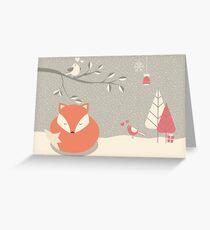 Weihnachtsbabyfuchs 06 Grußkarte