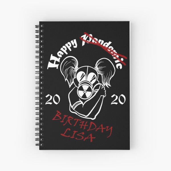 Gas Mask Girl Pandemic Birthday Lisa Hug White Spiral Notebook