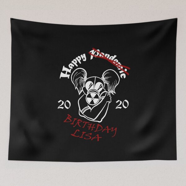 Item preview, Gas Mask Girl Pandemic Birthday Lisa Hug White designed and sold by IAF-Designs.