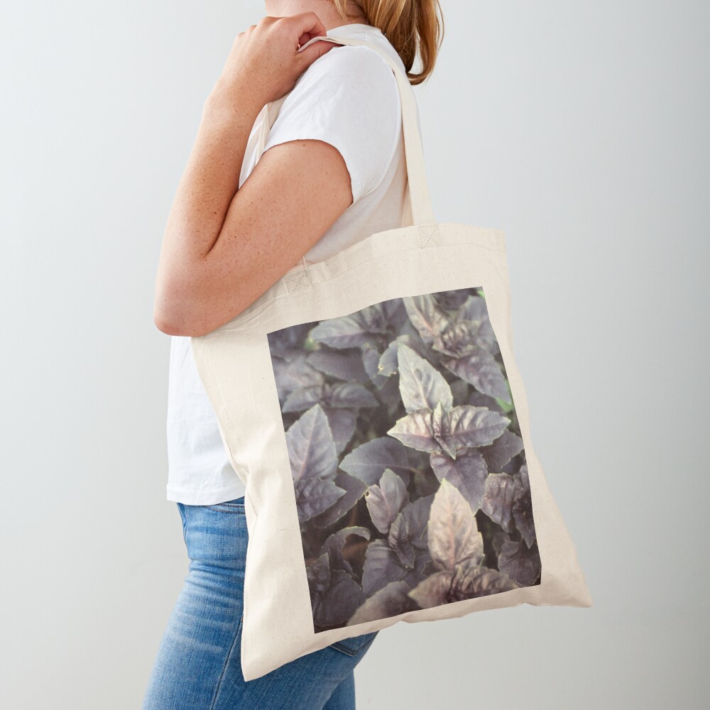 Rotes Basilikum Stofftasche