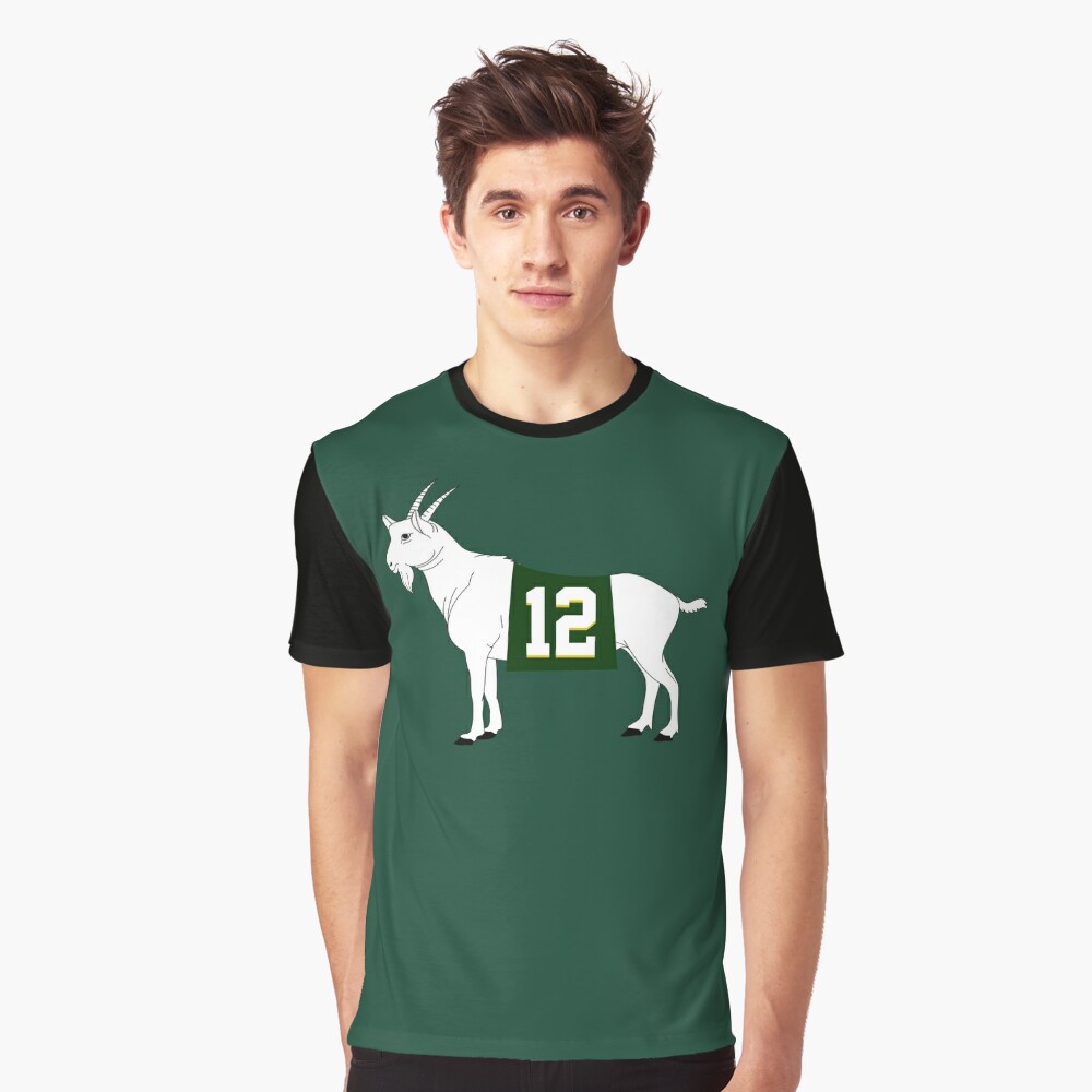 GoatGearDotUS Limited Edition Aaron Rodgers Goat 12 Jersey Style - Green Bay Packers Short-Sleeve Unisex T-Shirt