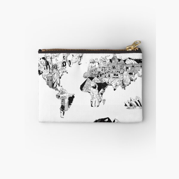 Item preview, world map black and white 2 designed and sold by BekimART.