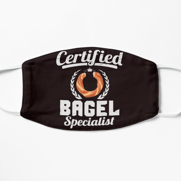 Bagel graphic - Funny Certified Bagel Specialist product Slim Fit print Flat Mask