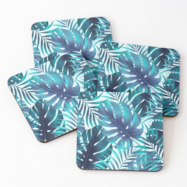 Item preview, Hand painted summer print with tropical leaves designed and sold by JullBidukha.