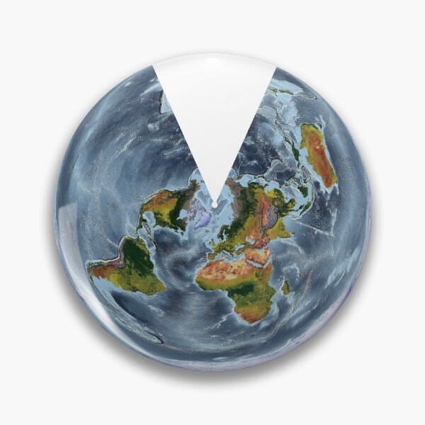 Item preview, Equidistant Conic projection - World Relief Map showing land and oceans designed and sold by ThinkAboutMaps.