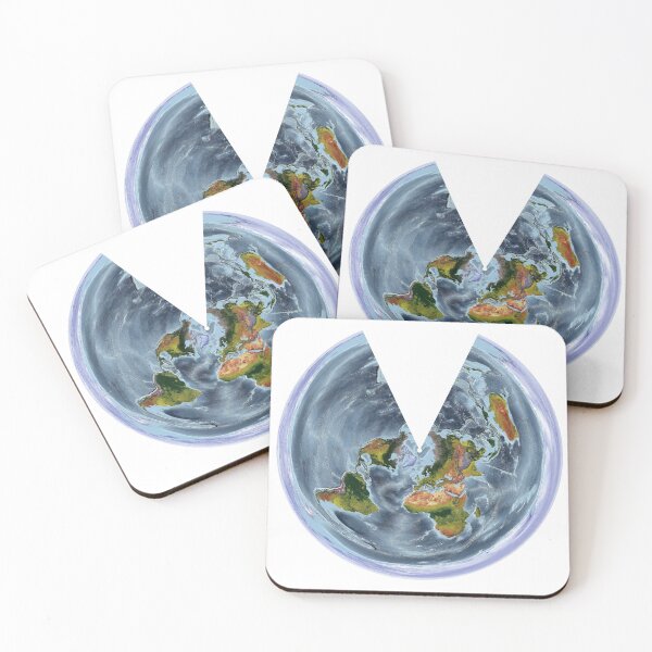 Item preview, Equidistant Conic projection - World Relief Map showing land and oceans designed and sold by ThinkAboutMaps.