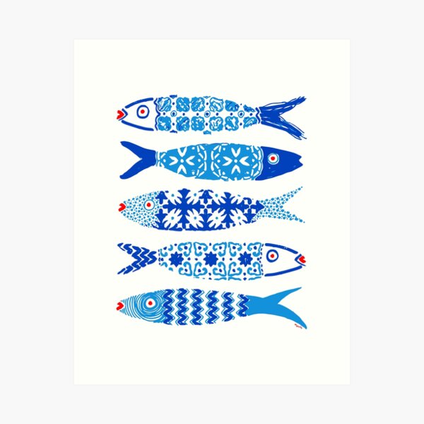 Item preview, Portuguese Tile Sardines designed and sold by PortugalRooster.