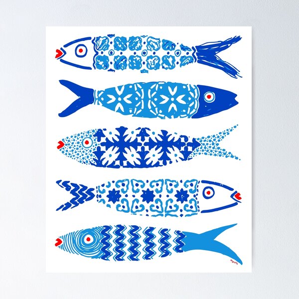 Item preview, Portuguese Tile Sardines designed and sold by PortugalRooster.