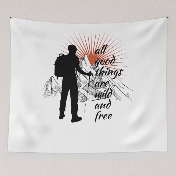 Item preview, Hike Mountains motivation saying Nature Hobby designed and sold by shurikaner.