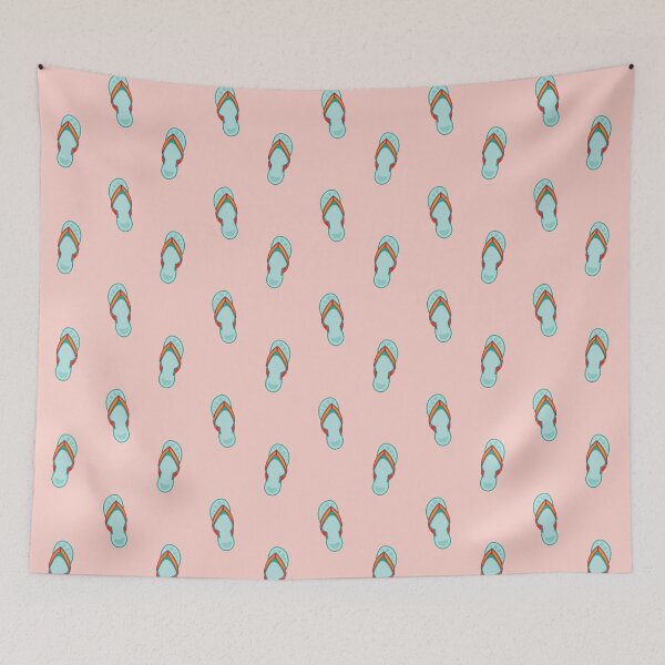 Item preview, Flip Flops Summer Pattern on Pink designed and sold by redjaygraphics.