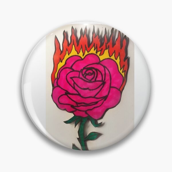 Aperçu de l'œuvre Flaming Rose Doodle créée et vendue par gracebrakenhoff.