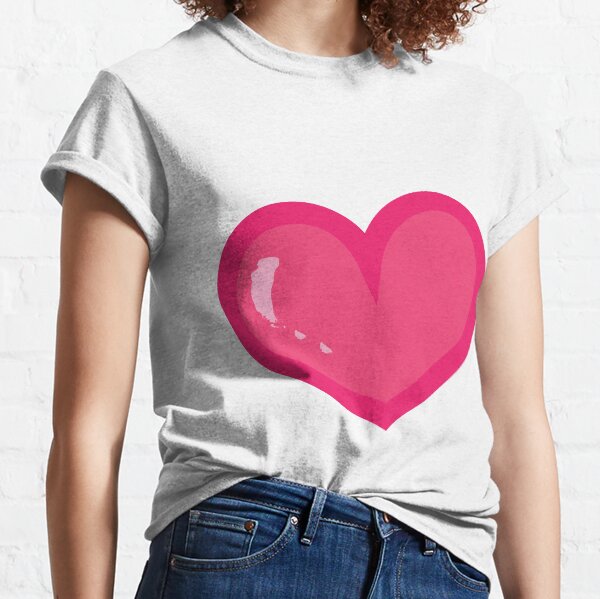 Corazón rosado lindo Camiseta clásica