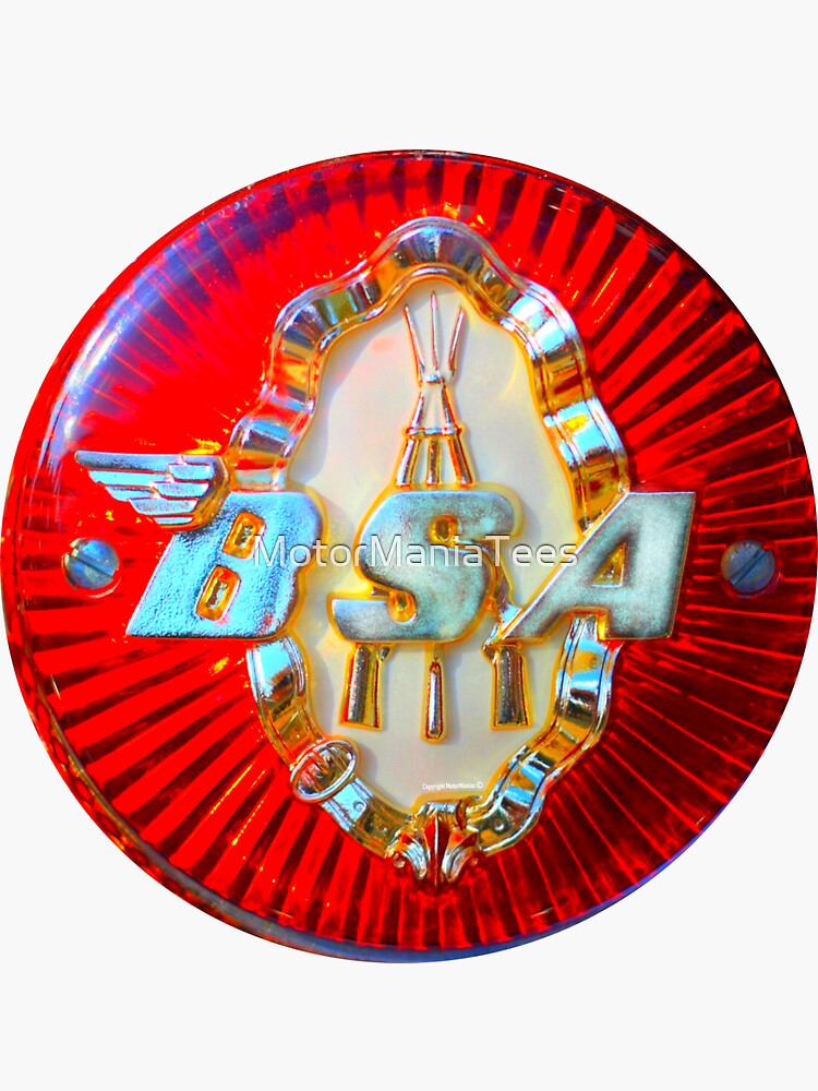 Copy Of Vintage Bsa Motorcycle Tank Badge By Motormaniac Sticker For Sale By Motormaniatees