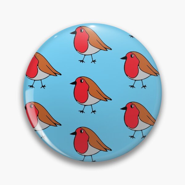 Item preview, Robin print on turquoise designed and sold by LittleBettyMakes.