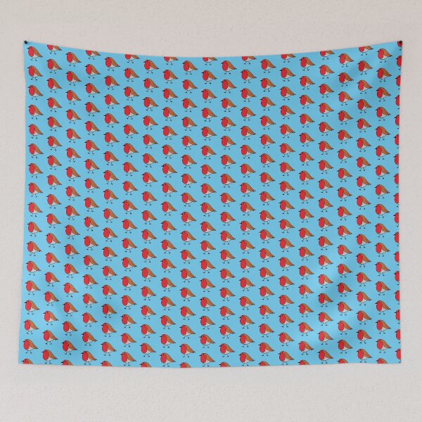 Item preview, Robin print on turquoise designed and sold by LittleBettyMakes.