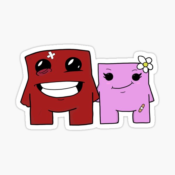 Super meat boy & bandage girl Sticker