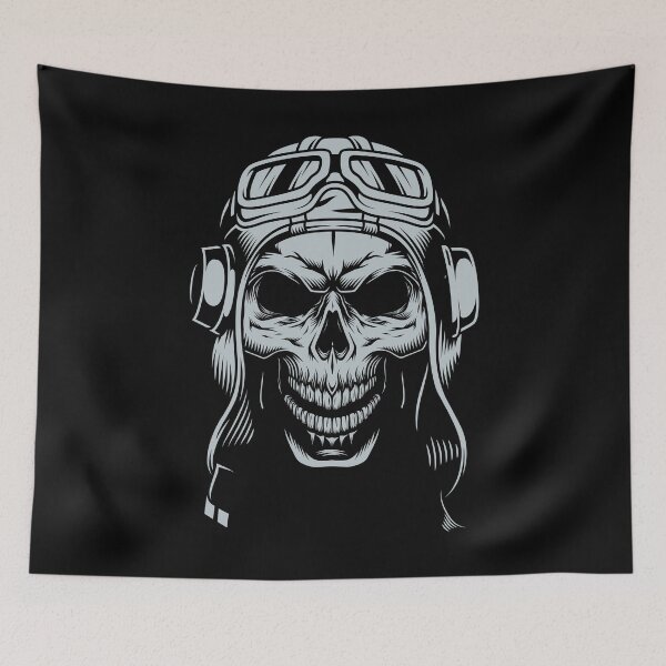 Item preview, Skull in the pilot helmet designed and sold by Lefteris Betsis.