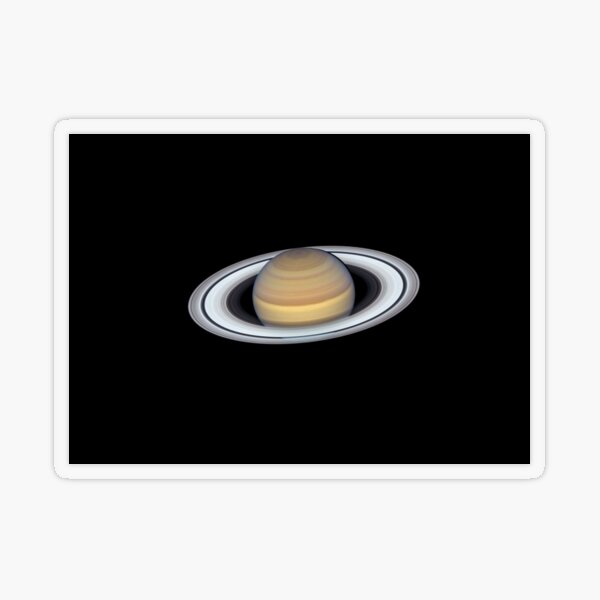 Latest view of Saturn from NASA's Hubble Space Telescope captures exquisite details of the ring system Transparent Sticker