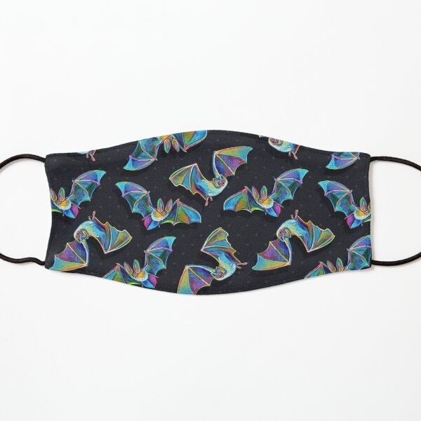 Psychedelic Bat Pattern by Robert Phelps Kids Mask
