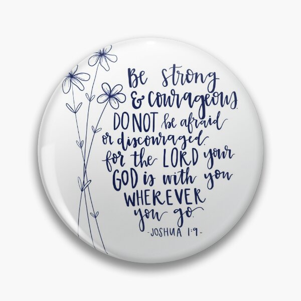 Item preview, Joshua 1:9 Lettering with Flowers designed and sold by madison-ansley.