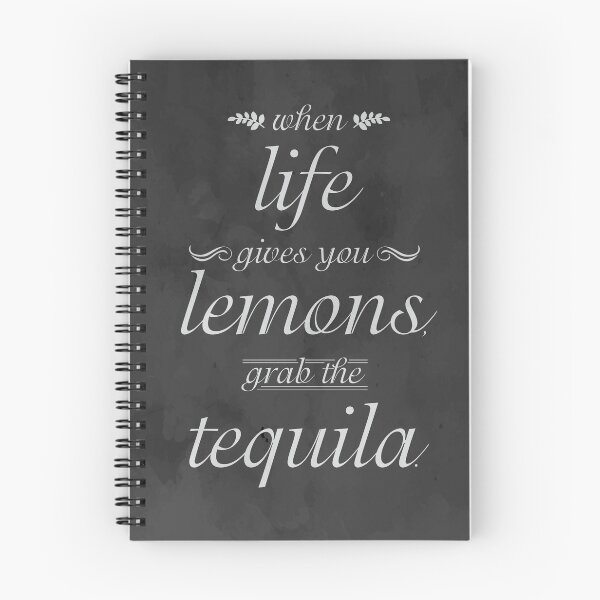 Item preview, When Life Gives You Lemons, Grab the Tequila Typography in Distressed Black and White designed and sold by Kristen Glanzmann.