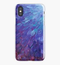 SCALES OF A DIFFERENT COLOR - Abstract Acrylic Painting Eggplant Sea Scales Ocean Waves Colorful iPhone Case