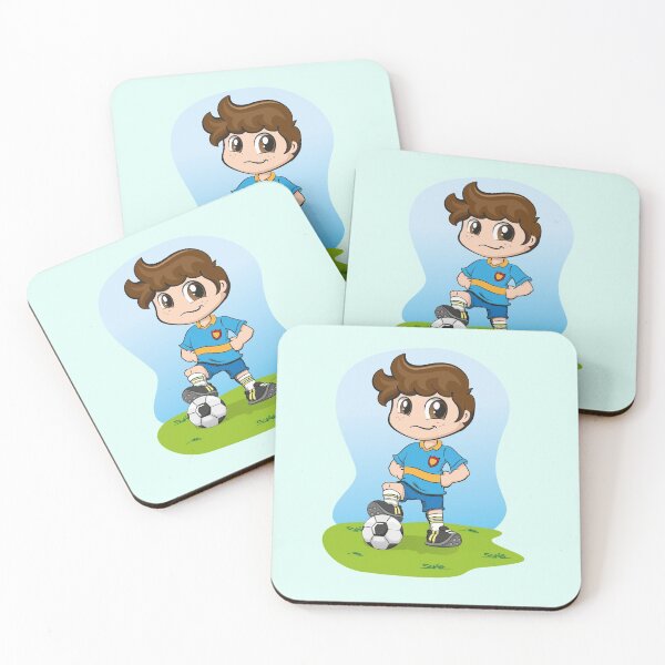 Item preview, Illustration caucasian boy soccer player with uniform designed and sold by LucianoCosmo.