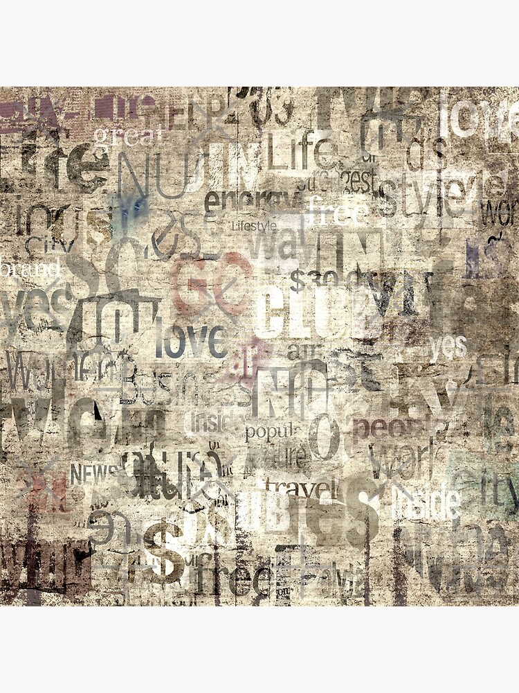 Old grunge unreadable vintage newspaper paper texture seamless