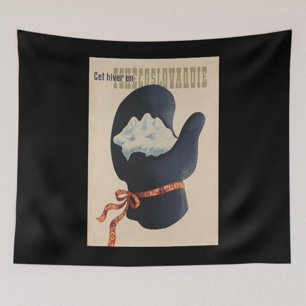 Item preview, Hiver en tchechoslovaquie vintage travel poster designed and sold by stickart-marek.