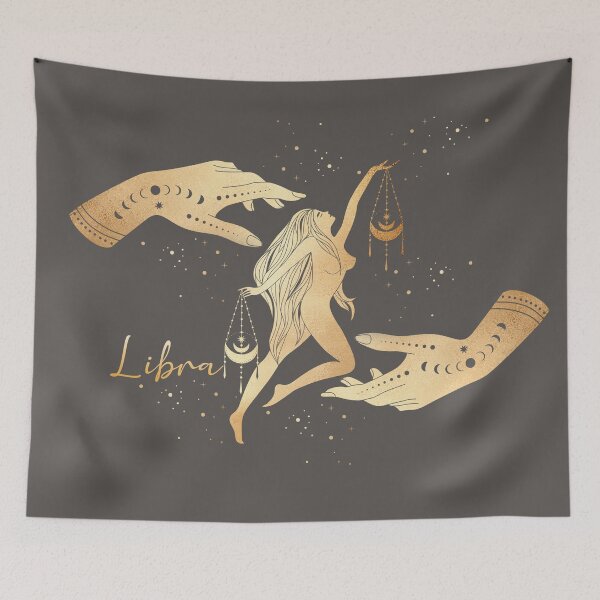 Item preview, Libra Woman Balancing Life Tarot Hands Astrology in the Stars designed and sold by Breece.