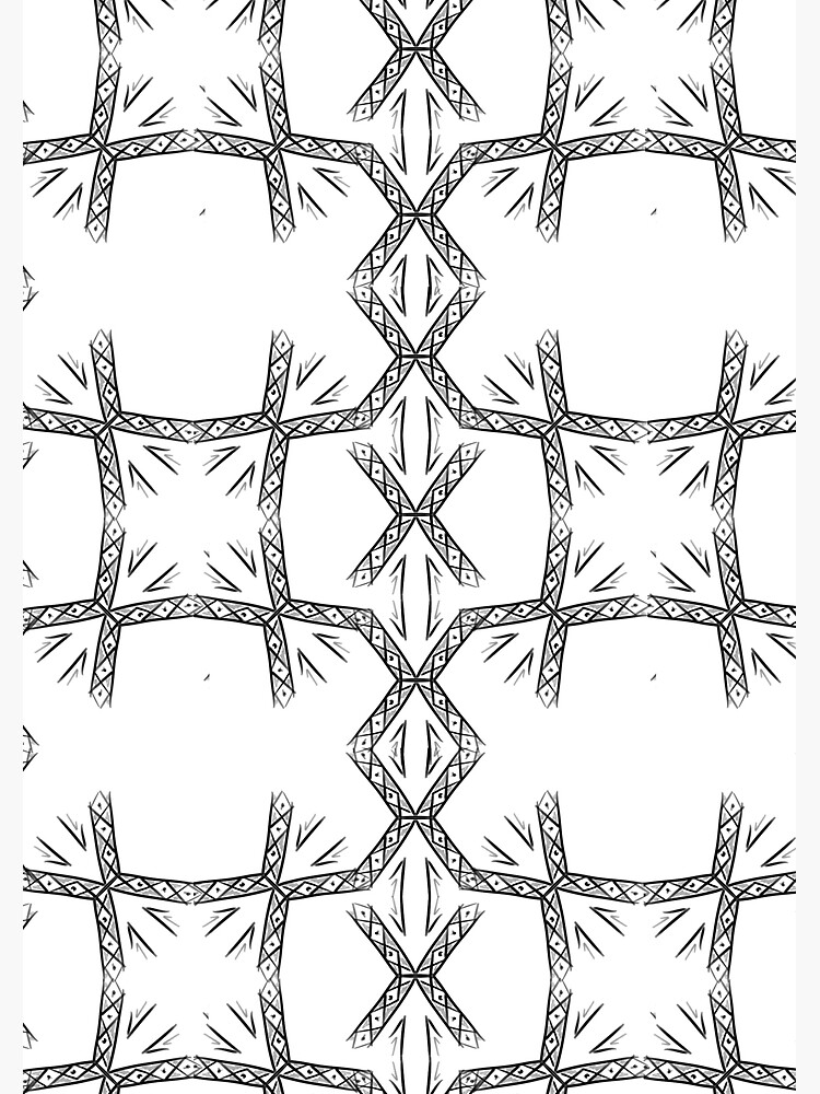 "Black & White Amazon Mosaic" Poster for Sale by SylvanaLucyB Redbubble