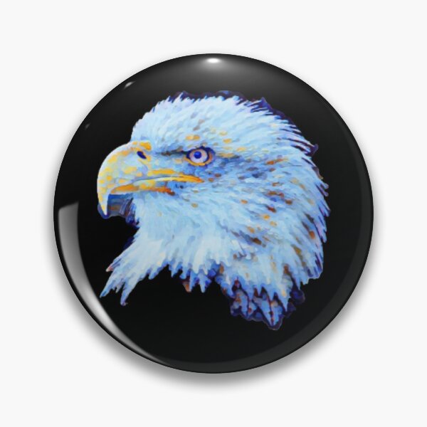 Aperçu de l'œuvre Art d'aquarelle idée cadeau américain aigle chauve bleu et blanc créée et vendue par conceptDVS.