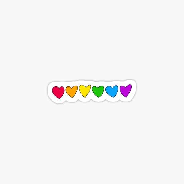 Mini Heart Stickers - Pastel Rainbow – rebelinkco