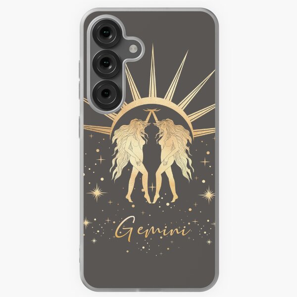 Item preview, Gemini Twins Night and Day Sun and Stars - Gray designed and sold by Breece.