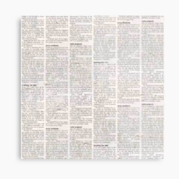 Old grunge unreadable vintage newspaper paper texture seamless pattern  Metal Print for Sale by olgersart