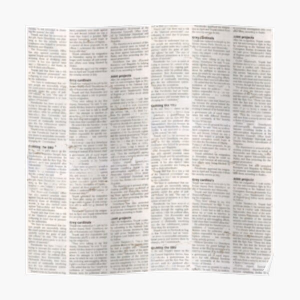 Old Grunge Unreadable Vintage Newspaper Paper Texture Seamless Pattern Poster By Olgersart Redbubble