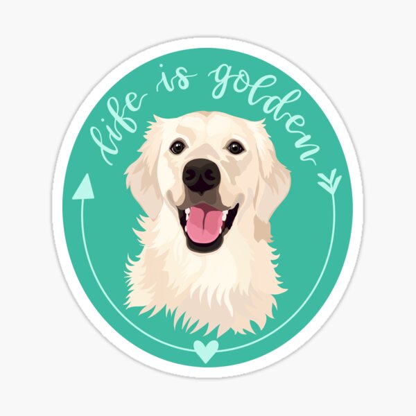 Item preview, Das Leben ist golden, Golden Retriever designed and sold by annaharmonart.