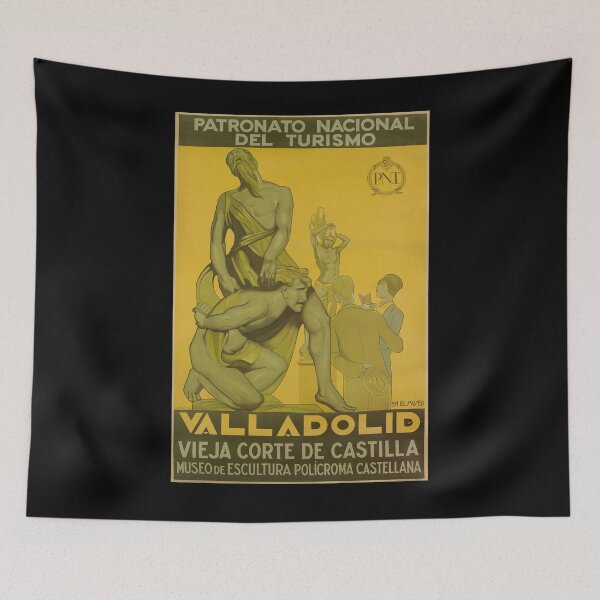 Item preview, Valladolid vintage travel poster designed and sold by stickart-marek.