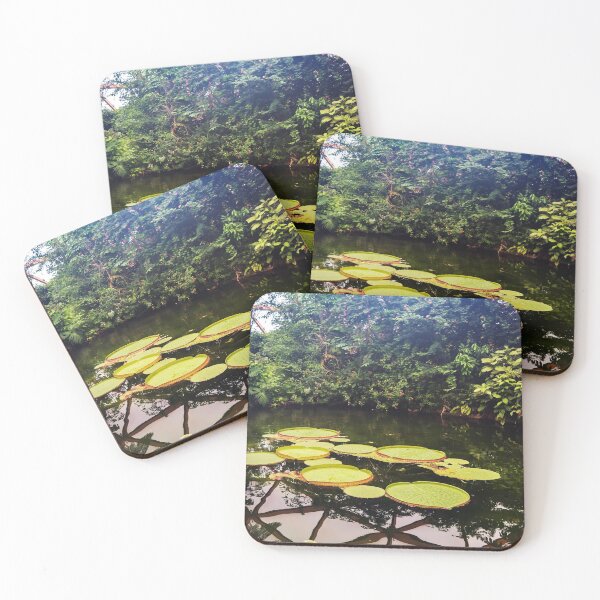 Item preview, Victoria amazonica floating in pond designed and sold by lena-maximova.